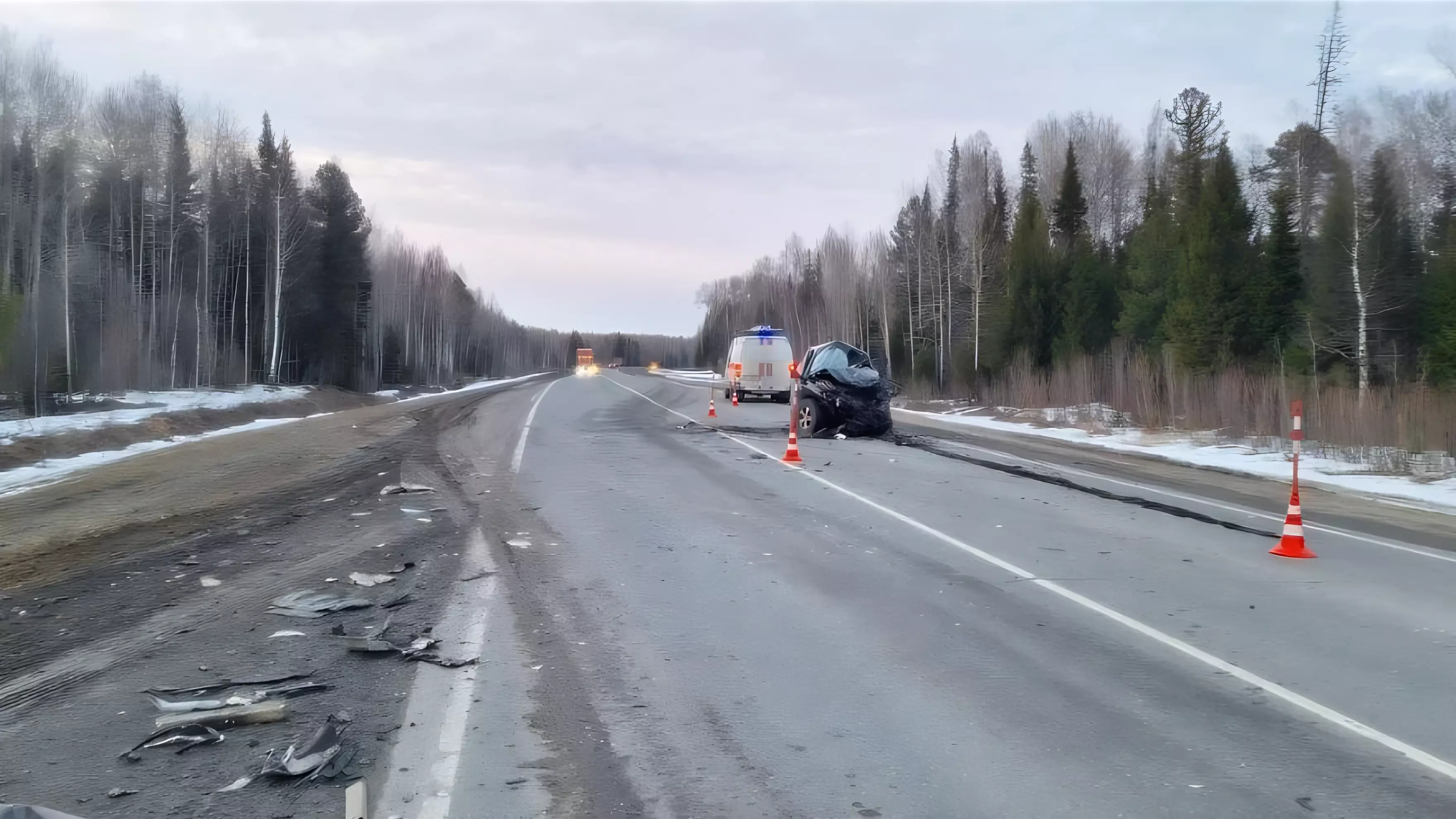 В аварии на трассе Тюмень — Ханты-Мансийск погиб человек